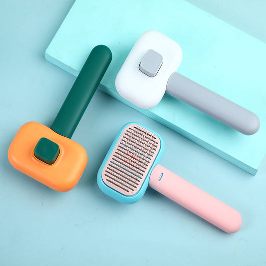 Pet Hair Brush & Massaging Comb for Cats & Dogs