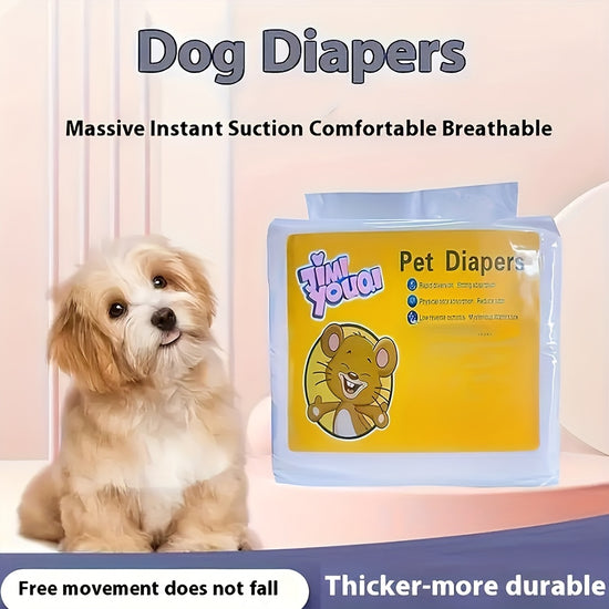 40pcs Pet Dog Diapers  Leakproof High Absorbency Instant Dry Soft  TravelFriendly for Female Dogs
