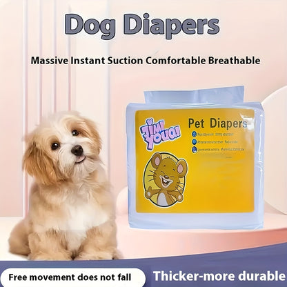 40pcs Pet Dog Diapers  Leakproof High Absorbency Instant Dry Soft  TravelFriendly for Female Dogs