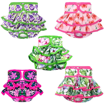 5pcs Washable Female Dog Diapers  Comfort Fit High Absorbency Reusable  Small to Large