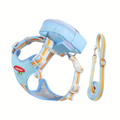 3Piece Dog Walking Set Breathable Harness Bag  Leash for Puppies  Kittens