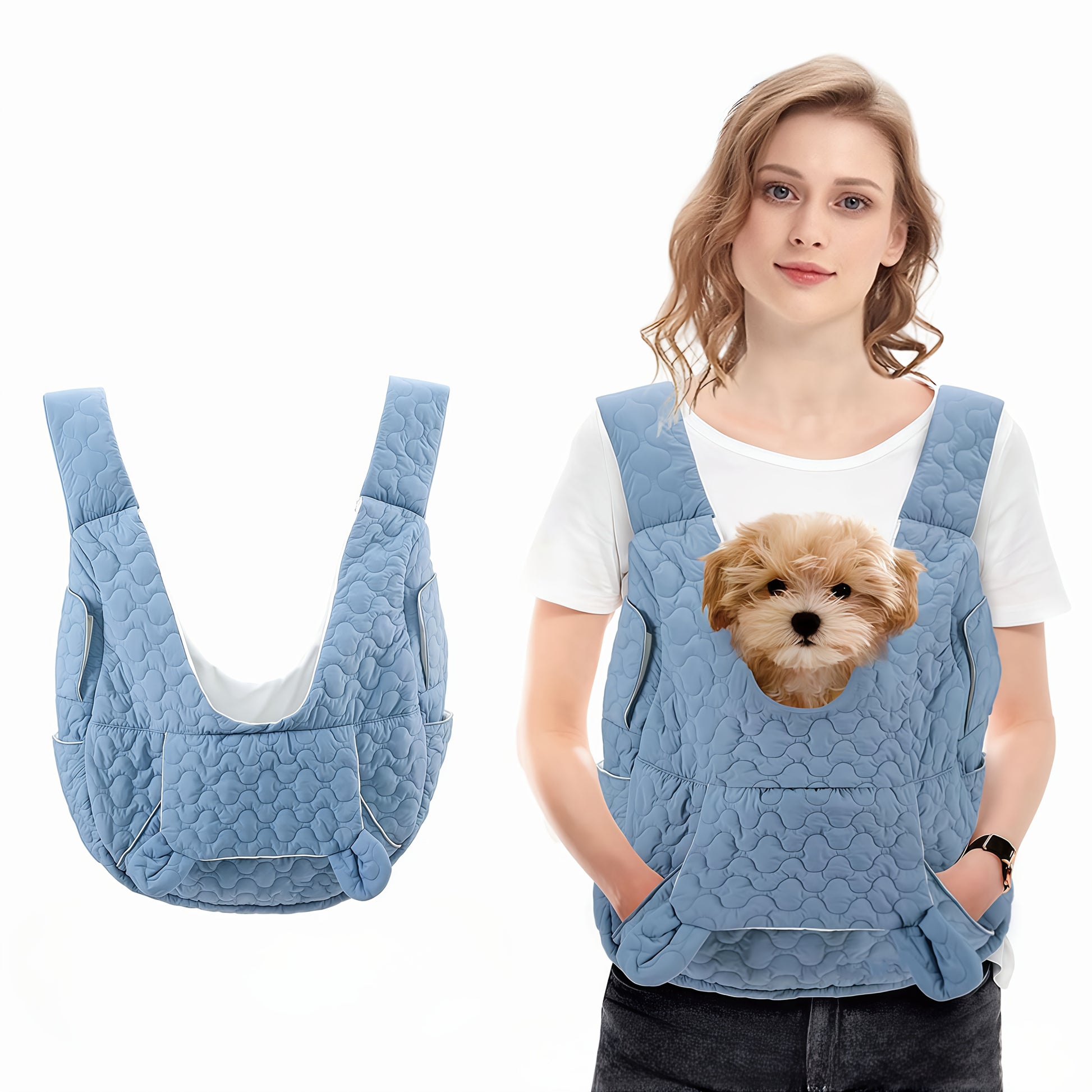 Adjustable FrontFacing Pet Backpack for SmallMedium Dogs  Cats  Travel Hiking Carrier