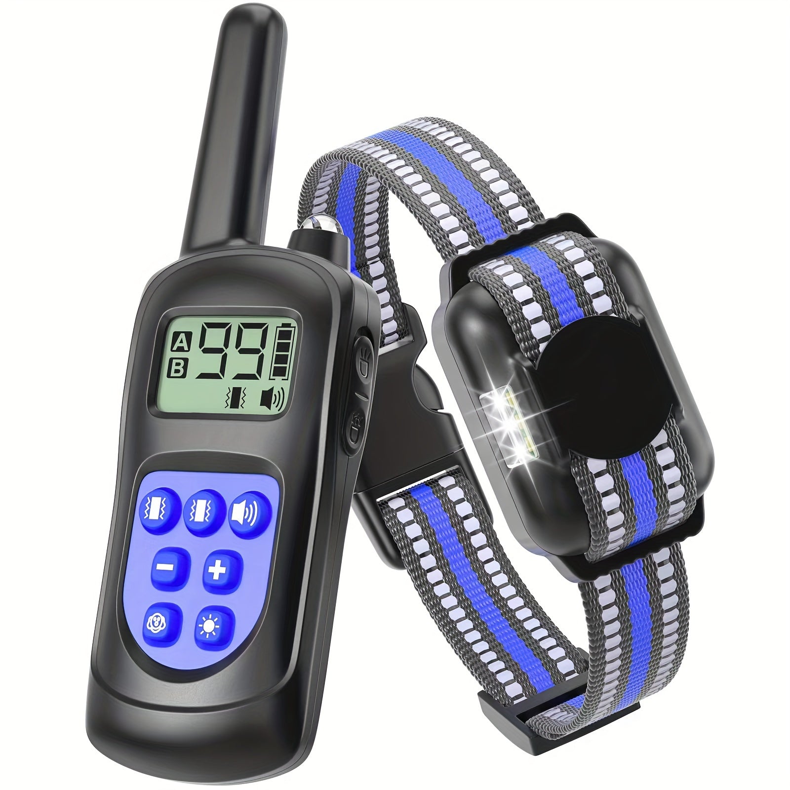 No Shock Dog Training Collar with Remote  Vibration  Sound for Up to 2000ft