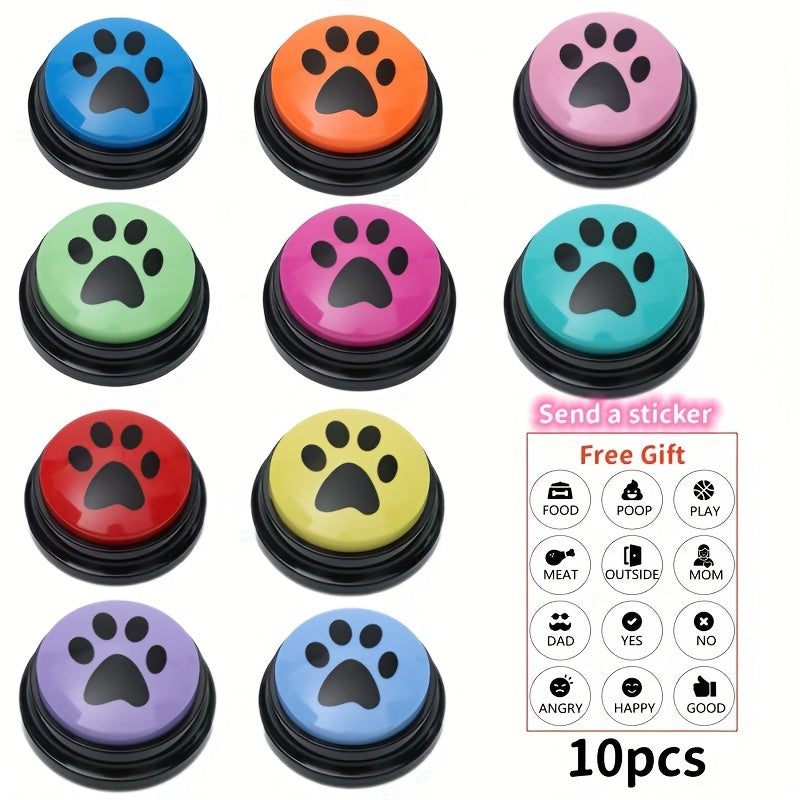 Dozpets Paw Print Dog Training Buttons Interactive Fun No Batteries
